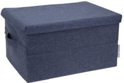 Bigso Kék fedeles textil tárolódoboz 40x30x22 cm Soft Storage - Bigso