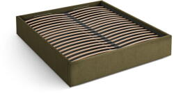 Micadoni Zöld kárpitozott ágyneműtartós-ágytámla nélkül franciaágy ágyráccsal 180x200 cm Susan - Micadoni - bonami - 360 392 Ft