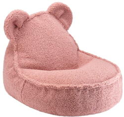Wigiwama Rózsaszín buklé gyerek babzsákfotel Bear - Wigiwama