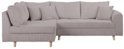 Ropez Szürke kordbársony sarokkanapé (bal oldali) Ariella - Ropez