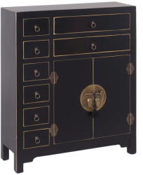 Ixia Fekete magas komód 73x90 cm Oriente - Ixia
