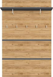 Germania Natúr színű fogas panel tölgyfa dekorral Lissabon - Germania