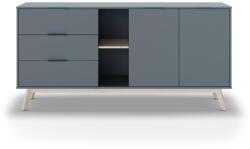 Marckeric Szürkészöld komód 165x80x40 cm Pisco - Marckeric