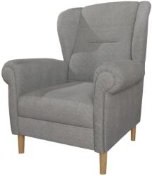 Ropez Világosszürke füles fotel Swan - Ropez