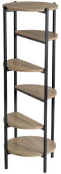 Casa Selección Fekete-natúr színű polcos állvány tölgyfa dekorral 40x110 cm - Casa Selección