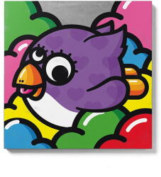 Lyon Béton Volant Violette beton fali kép, 50 x 50 cm - Lyon Béton