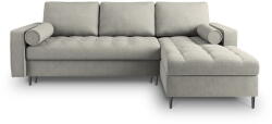 Milo Casa Santo világosszürke kinyitható sarokkanapé, jobb oldali - Milo Casa