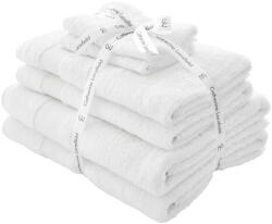 Catherine Lansfield Fehér frottír pamut törölköző és fürdőlepedő készlet 6 db-os Anti-Bacterial - Catherine Lansfield