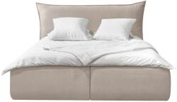 Bobochic Bézs kárpitozott franciaágy tárolóhellyel ágyráccsal 160x200 cm Jade - Bobochic Paris