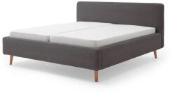 meise.möbel Sötétszürke kárpitozott franciaágy ágyrács nélkül 140x200 cm Mattis Cord - Meise Möbel