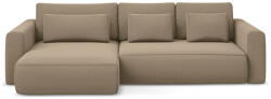 Makamii Világosbarna bársony kinyitható-tárolóhelyes sarokkanapé (bal oldali-heverő résszel) Kapua - Makamii - bonami - 565 242 Ft