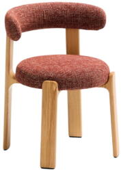 Kave Home Natúr színű-terrakotta színű kőrisfa étkezőszék Granite - Kave Home