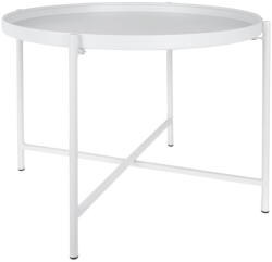 Leitmotiv Fehér fém kerek dohányzóasztal ø 50 cm Meseta - Leitmotiv