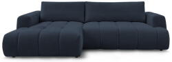 Bobochic Paris Sötétkék kinyitható-tárolóhelyes sarokkanapé (bal oldali-heverő résszel) Fuji - Bobochic Paris