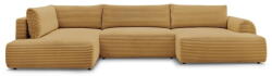 Bobochic Paris Mustársárga kordbársony kinyitható sarokkanapé (jobb oldali-U alakú) Lucien - Bobochic Paris