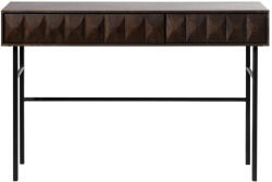 Unique Furniture Sötétbarna konzolasztal tölgyfa dekoros asztallappal 39x117 cm Latina - Unique Furniture
