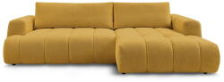 Bobochic Paris Mustársárga kinyitható-tárolóhelyes sarokkanapé (jobb oldali-heverő résszel) Fuji - Bobochic Paris