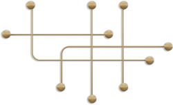 Kalune Design Aranyszínű fém fali fogas Dama - Kalune Design - bonami - 28 722 Ft