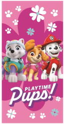 Jerry Fabrics Rózsaszín pamut gyerek fürdőlepedő 70x140 cm Paw Patrol - Jerry Fabrics