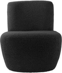 Leitmotiv Fekete buklé fotel Ada - Leitmotiv