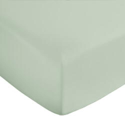 Bianca Világoszöld gumis pamut-szatén lepedő 150x200 cm Cotton Sateen - Bianca