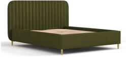 Maison de Reve Zöld kárpitozott ágyneműtartós franciaágy ágyráccsal 180x200 cm Noto - Maison de Rêve