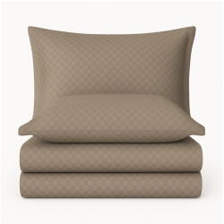 Mila Home Luxury Barna kétszemélyes-hosszabbított renforcé pamut ágyneműhuzat 240x220 cm Checkered - Mila Home Luxury