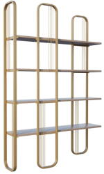 Kalune Design Aranyszínű polcos állvány borovi fenyő dekorral 125x180 cm Sierra - Kalune Design