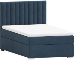 ROPEZ Sötétkék kárpitozott ágyneműtartós egyszemélyes ágy ágyráccsal 90x200 cm Bunny - Ropez