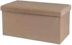 Casa Selección Világosbarna bársony puff Estela - Casa Selección - bonami - 21 412 Ft