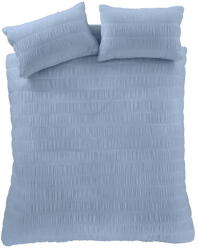 Catherine Lansfield Kék kétszemélyes-hosszabbított krepp ágyneműhuzat 230x220 cm Seersucker - Catherine Lansfield