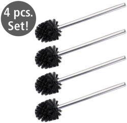 WENKO Fényes ezüstszínű rozsdamentes acél tartalék WC-kefe szett 4 db-os Ø8cm - Wenko