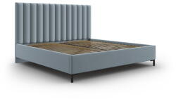 Mazzini Sofa Világoskék kárpitozott ágyneműtartós franciaágy ágyráccsal 180x200 cm Casey - Mazzini Beds