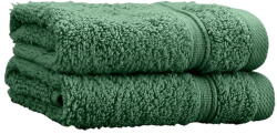 Catherine Lansfield Sötétzöld frottír pamut törölköző szett 2 db-os 30x30 cm Zero Twist - Catherine Lansfield