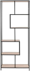 Actona Fekete-natúr színű könyvespolc tölgyfa dekorral 77x185 cm Seaford - Actona - bonami - 54 902 Ft