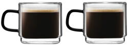 Vialli Design Üveg eszpresszó bögre szett 2 db-os 80 ml Carbon - Vialli Design