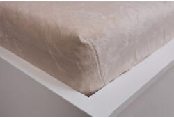 Jerry Fabrics Krémszínű gumis mikroflanel lepedő 180x200 cm Basic - Jerry Fabrics