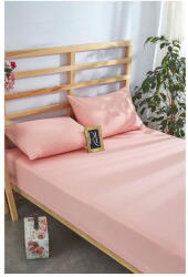 Mila Home Rózsaszín gumis pamut lepedő és párnahuzat szett 180x200 cm - Mila Home