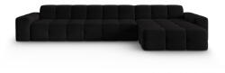 Micadoni Fekete bársony sarokkanapé (jobb oldali) Kendal - Micadoni Home - bonami - 1 028 480 Ft