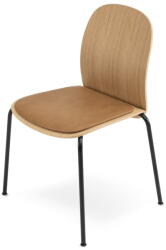 GAZZDA Konyakbarna-natúr színű rakásolható étkezőszék szett 2 db-os tölgyfa dekorral Book - Gazzda