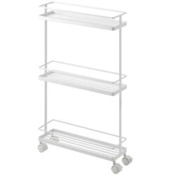 YAMAZAKI Fehér fém gurulós polcos állvány 38x66 cm Tower - YAMAZAKI