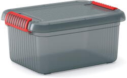 KIS Szürke fedeles műanyag tárolódoboz 39x29x18 cm K Latch Box - KIS