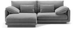 Micadoni Világosszürke bársony sarokkanapé (bal oldali-heverő résszel) Torino - Micadoni - bonami - 699 992 Ft