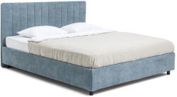 Bonami Kék kárpitozott ágyneműtartós franciaágy ágyráccsal 160x200 cm Myra Slim Line - Bonami Selection