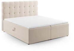 Cosmopolitan Design Bézs boxspring ágy tárolóhellyel 180x200 cm Bali - Cosmopolitan Design
