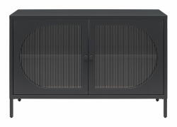 Støraa Fekete fém tálalószekrény 100x64x40 cm Luna - Støraa