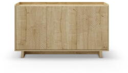 Marckeric Natúr színű komód tölgyfa dekorral 140x80x40 cm Daira - Marckeric