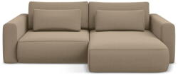 Makamii Világosbarna bársony kinyitható-tárolóhelyes sarokkanapé (jobb oldali-heverő résszel) Kapua - Makamii - bonami - 518 492 Ft