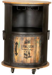 Interia Home & Living Fekete fém bortartó szekrény, palackok száma 9, 60x85 cm Luni - Interia Home & Living