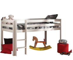 VIPACK Fehér magasított borovi fenyő gyerekágy 90x200 cm PINO - Vipack - bonami - 141 942 Ft